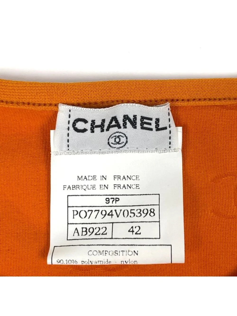 Chanel CC Logo Short Sleeve T-Shirt Top Orange